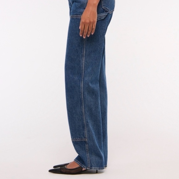 Abercrombie & Fitch Mid Rise Slouchy Carpenter Jeans Sz 31 - Picture 5 of 8